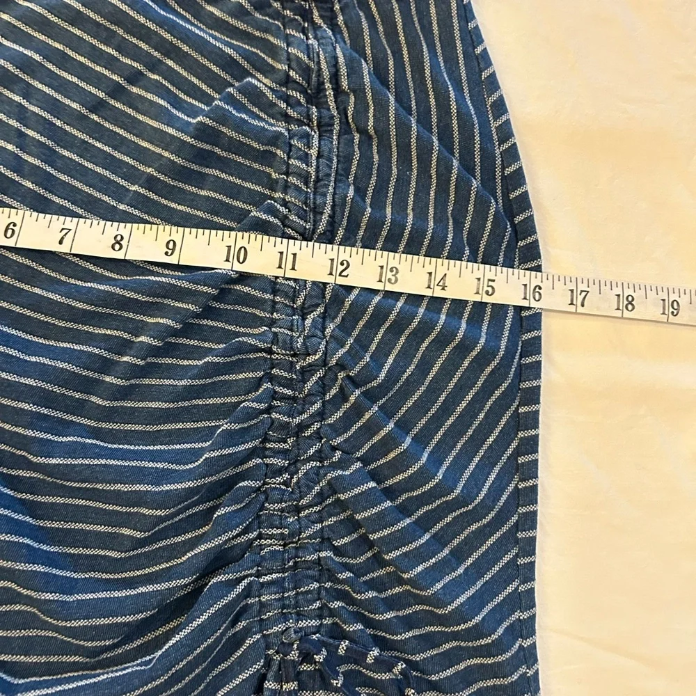 PILCRO ANTHROPOLOGIE Striped Knit Ruched Midi‎ Skirt 0
